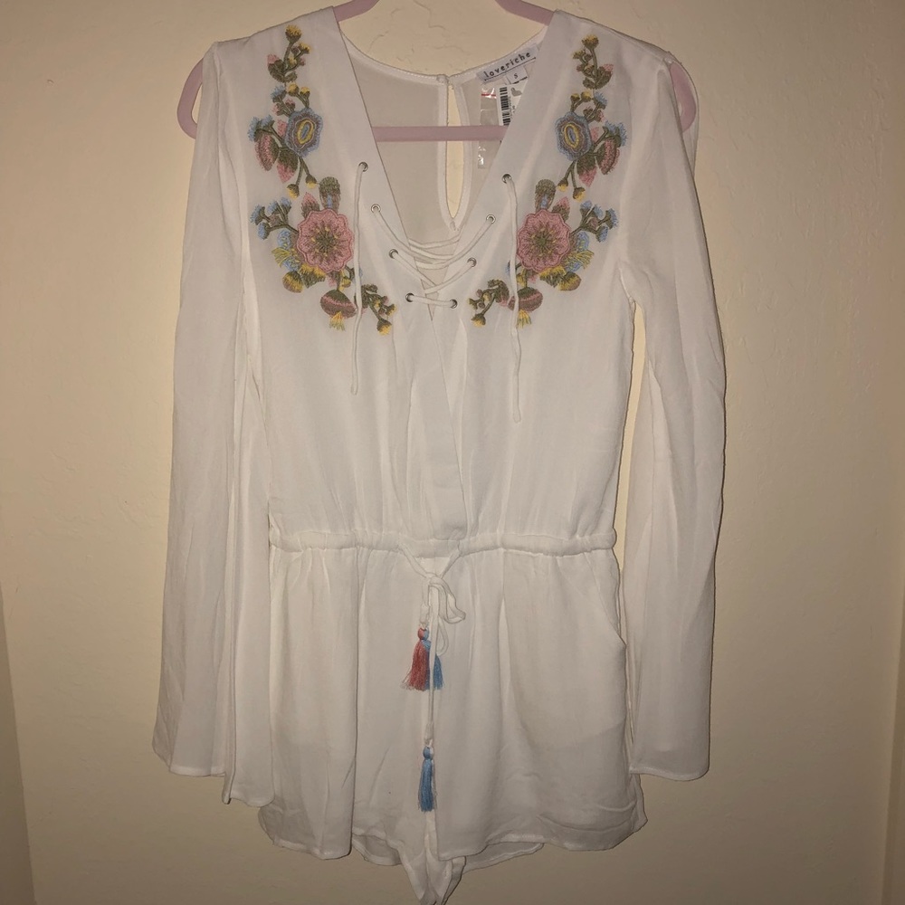 White flowery romper!